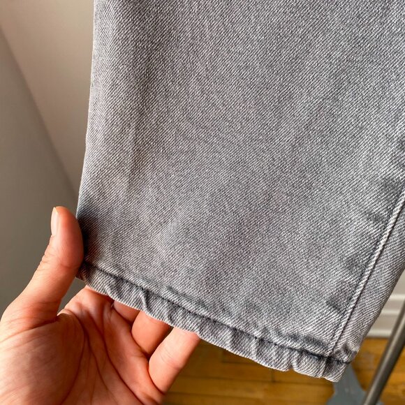 ❄️ Modern Light Gray Ultra High-Waist Minimalist Ankle Mom Jeans - Picture 7 of 7